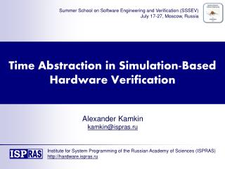 Time Abstraction in Simulation-Based Hardware Verification