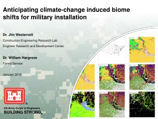 Anticipating climate-change induced biome shifts for military installation