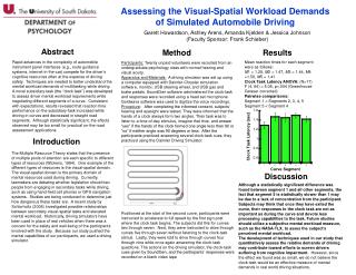 Assessing the Visual-Spatial Workload Demands of Simulated Automobile Driving