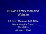 NHCP Family Medicine Website