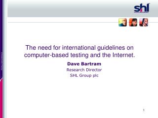 The need for international guidelines on computer-based testing and the Internet.