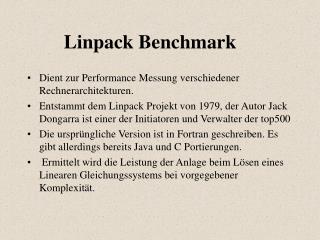 Linpack Benchmark