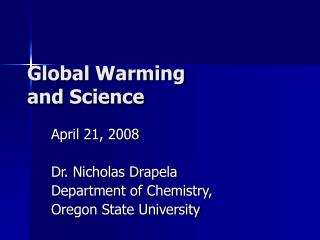 Global Warming and Science