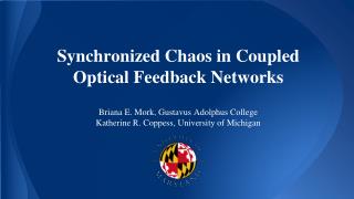 Synchronized Chaos in Coupled Optical Feedback Networks