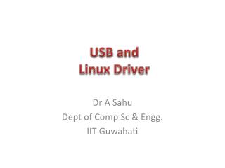 USB and Linux Driver