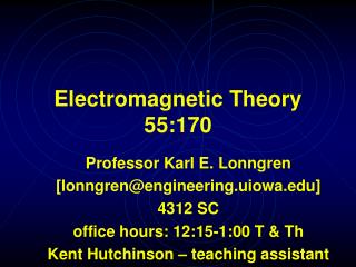 Electromagnetic Theory 55:170