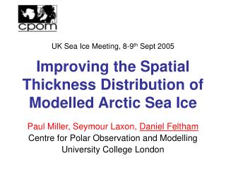 Improving the Spatial Thickness Distribution of Modelled Arctic Sea Ice