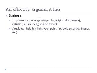 An effective argument has