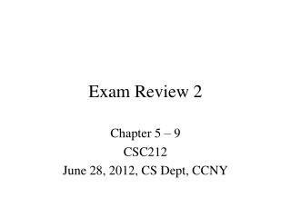 Exam Review 2