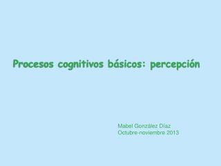Procesos cognitivos básicos: percepción