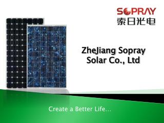 ZheJiang Sopray Solar Co., Ltd
