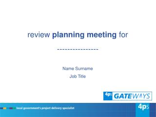 review planning meeting for ----------------