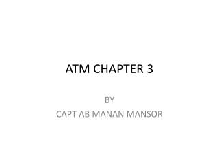 ATM CHAPTER 3
