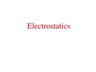 Electrostatics