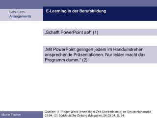 E-Learning in der Berufsbildung