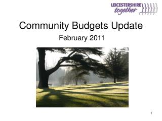 Community Budgets Update