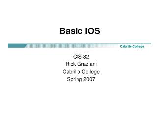 Basic IOS