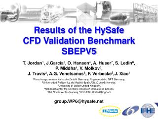 Results of the HySafe CFD Validation Benchmark SBEPV5