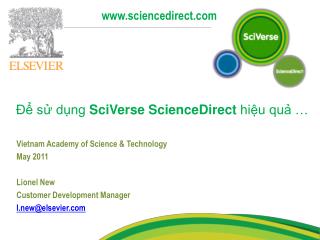 Để sử dụng SciVerse ScienceDirect hiệu quả …