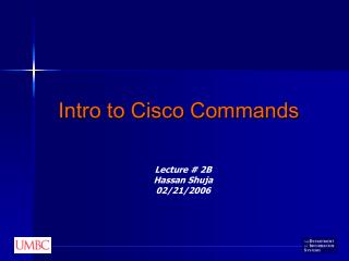 Intro to Cisco Commands