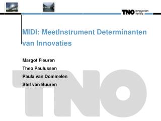 MIDI: MeetInstrument Determinanten van Innovaties