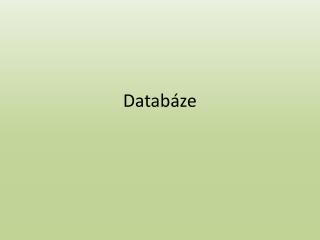 Databáze