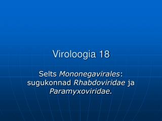 Viroloogia 18