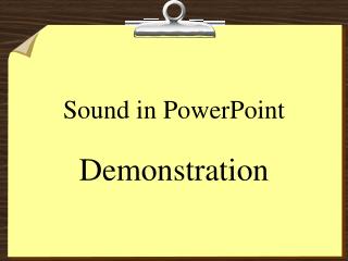 Sound in PowerPoint