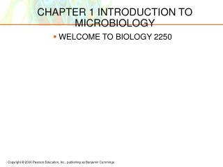 CHAPTER 1 INTRODUCTION TO MICROBIOLOGY