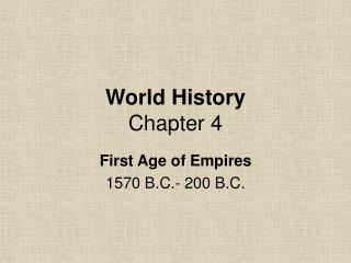 World History Chapter 4