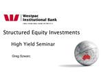 Structured Equity Investments