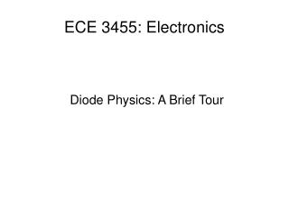 ECE 3455: Electronics