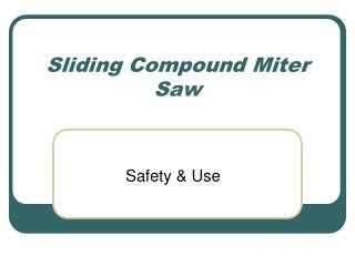 Sliding Compound Miter Saw