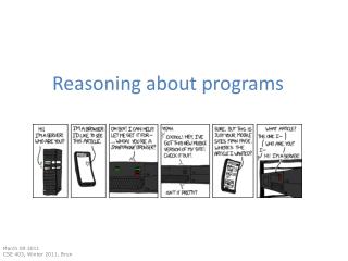 Reasoning about programs
