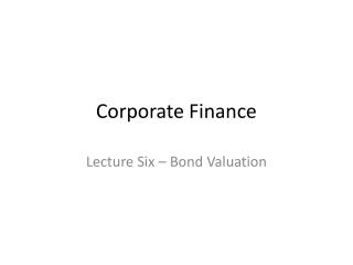 Corporate Finance