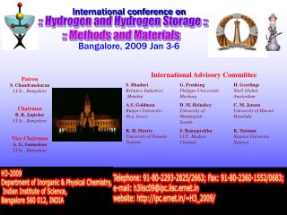 International conference on Bangalore, 2009 Jan 3-6