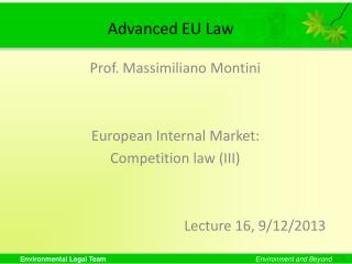 Advanced EU Law