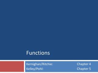 Functions