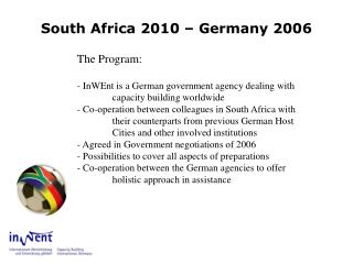 South Africa 2010 – Germany 2006