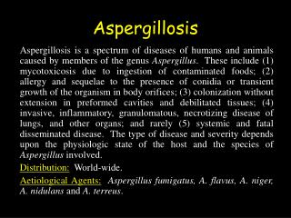 Aspergillosis