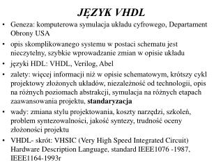 JĘZYK VHDL