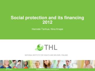 Social protection and its financing 2012