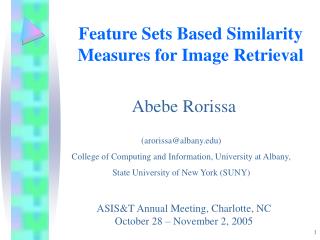 Feature Sets Based Similarity Measures for Image Retrieval