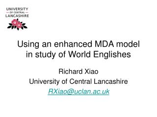 Using an enhanced MDA model in study of World Englishes