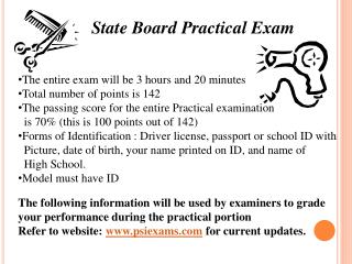 State Board Practical Exam