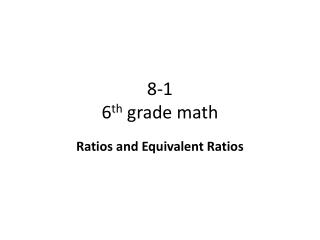 8-1 6 th grade math