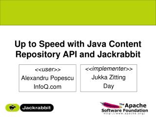 Up to Speed with Java Content Repository API and Jackrabbit
