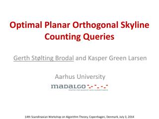 Optimal Planar Orthogonal Skyline Counting Queries