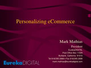 Personalizing eCommerce