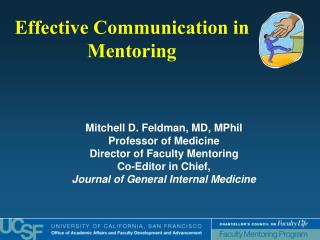 Effective Communication in Mentoring